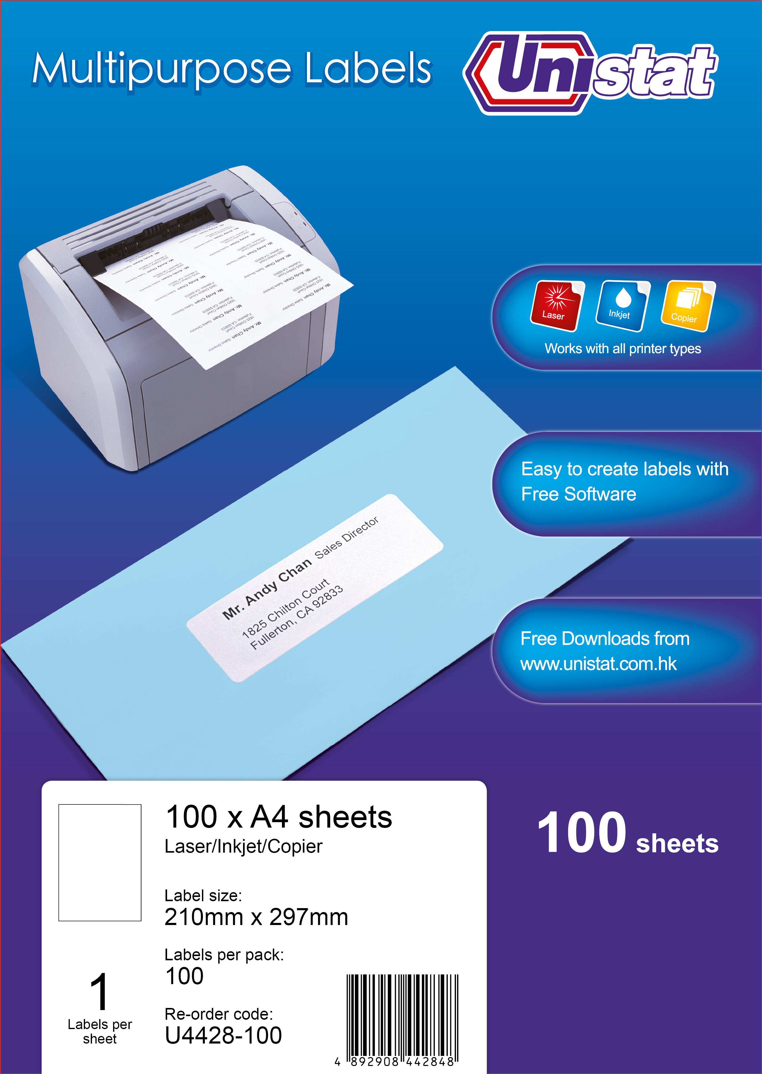 Unistat Shipping Labels
