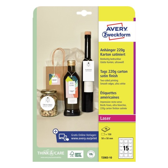 Avery Zweckform® Printable Tags with Strings - T2003-10