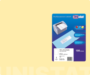 Unistat self-adhesive labels available in Singapore from Label Shop Online